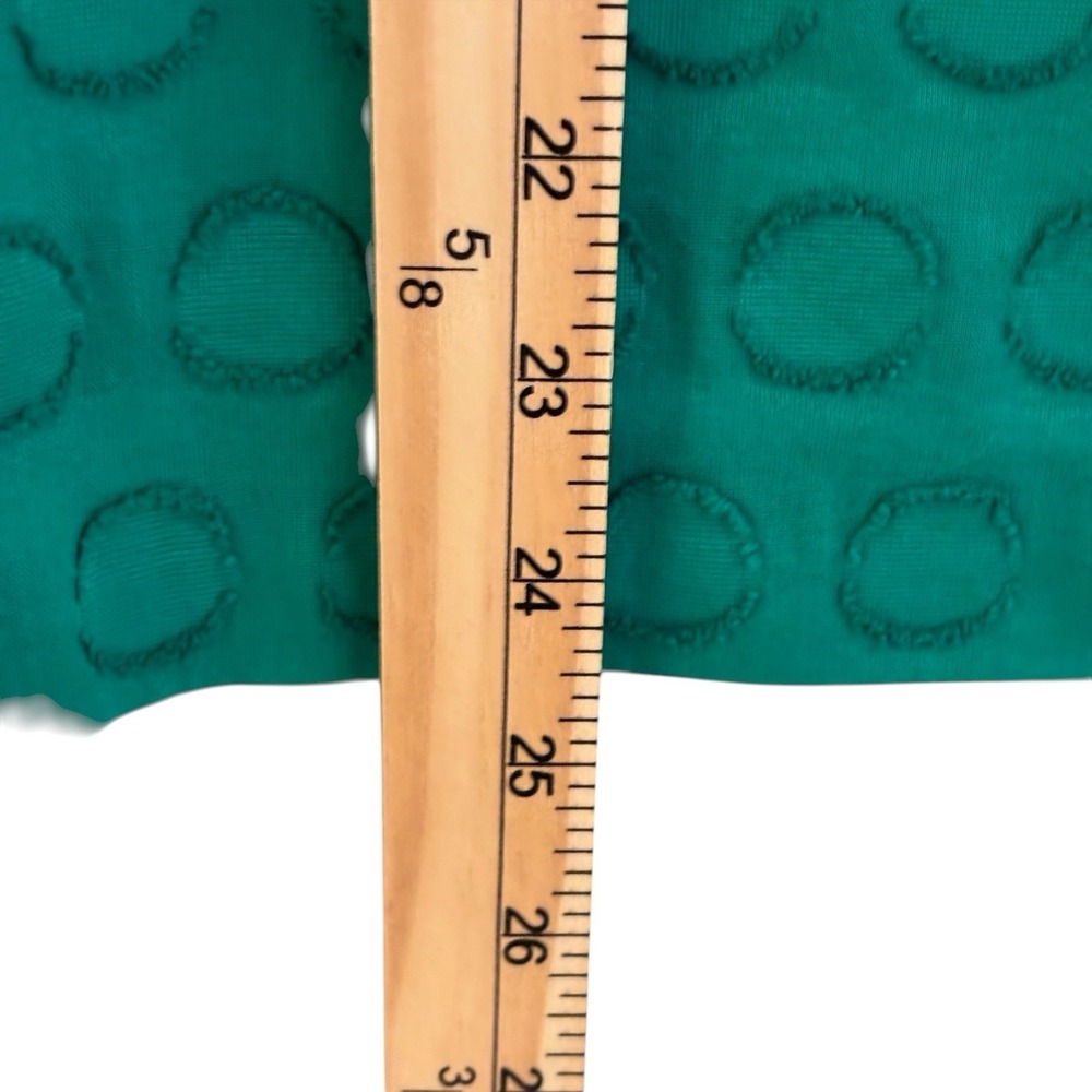 Talbots Green Sleeveless‎ Blouse Womens 10 Textured Dot Cotton Top Side Zip - Picture 6 of 7